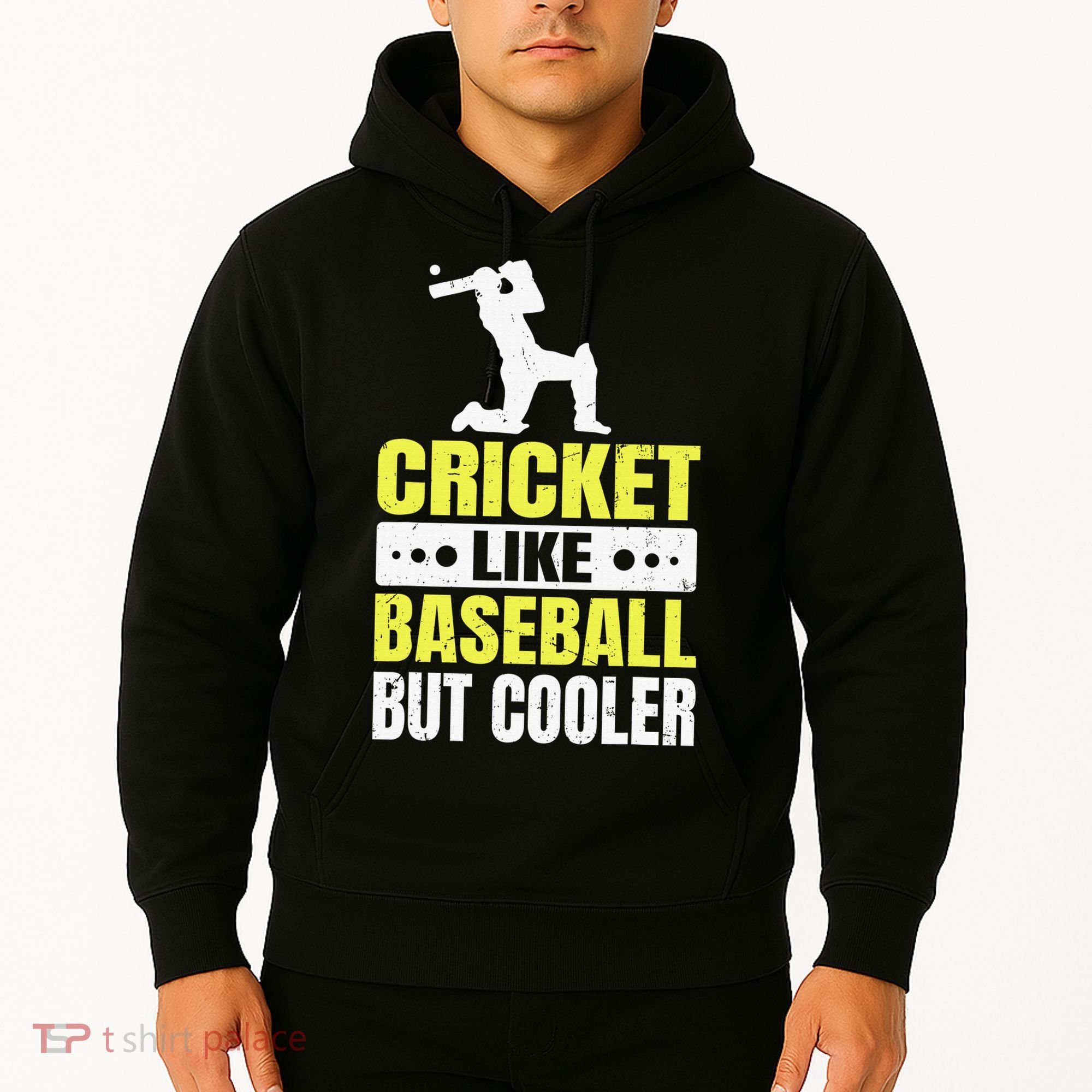 Cricket It’s Like Baseball But Cooler Funny Cricket Player Hoodie