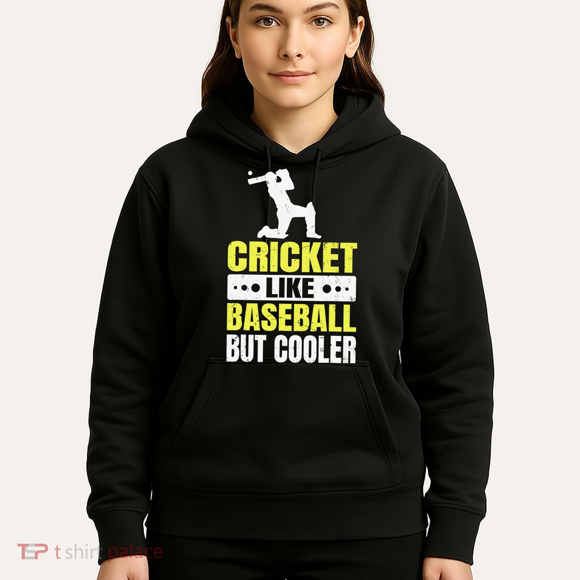 Cricket It’s Like Baseball But Cooler Funny Cricket Player Hoodie