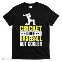 Cricket It’s Like Baseball But Cooler Funny Cricket Player T-Shirt thumb 0