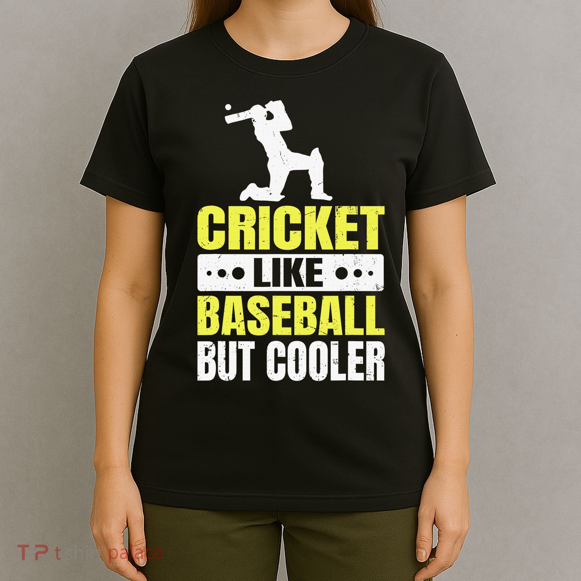 Cricket It’s Like Baseball But Cooler Funny Cricket Player T-Shirt
