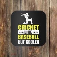 Cricket It’s Like Baseball But Cooler Funny Cricket Player Coaster thumb 0