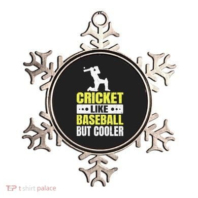 Cricket It’s Like Baseball But Cooler Funny Cricket Player Ornament