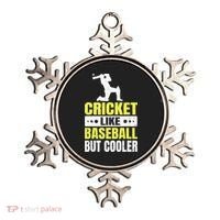 Cricket It’s Like Baseball But Cooler Funny Cricket Player Ornament thumb 0