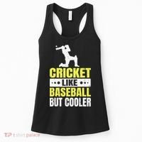 Cricket It’s Like Baseball But Cooler Funny Cricket Player Women's Tank Top thumb 0