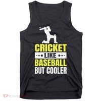 Cricket It’s Like Baseball But Cooler Funny Cricket Player Tank Top thumb 0