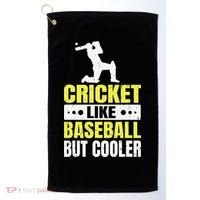Cricket It’s Like Baseball But Cooler Funny Cricket Player Golf Towel thumb 0