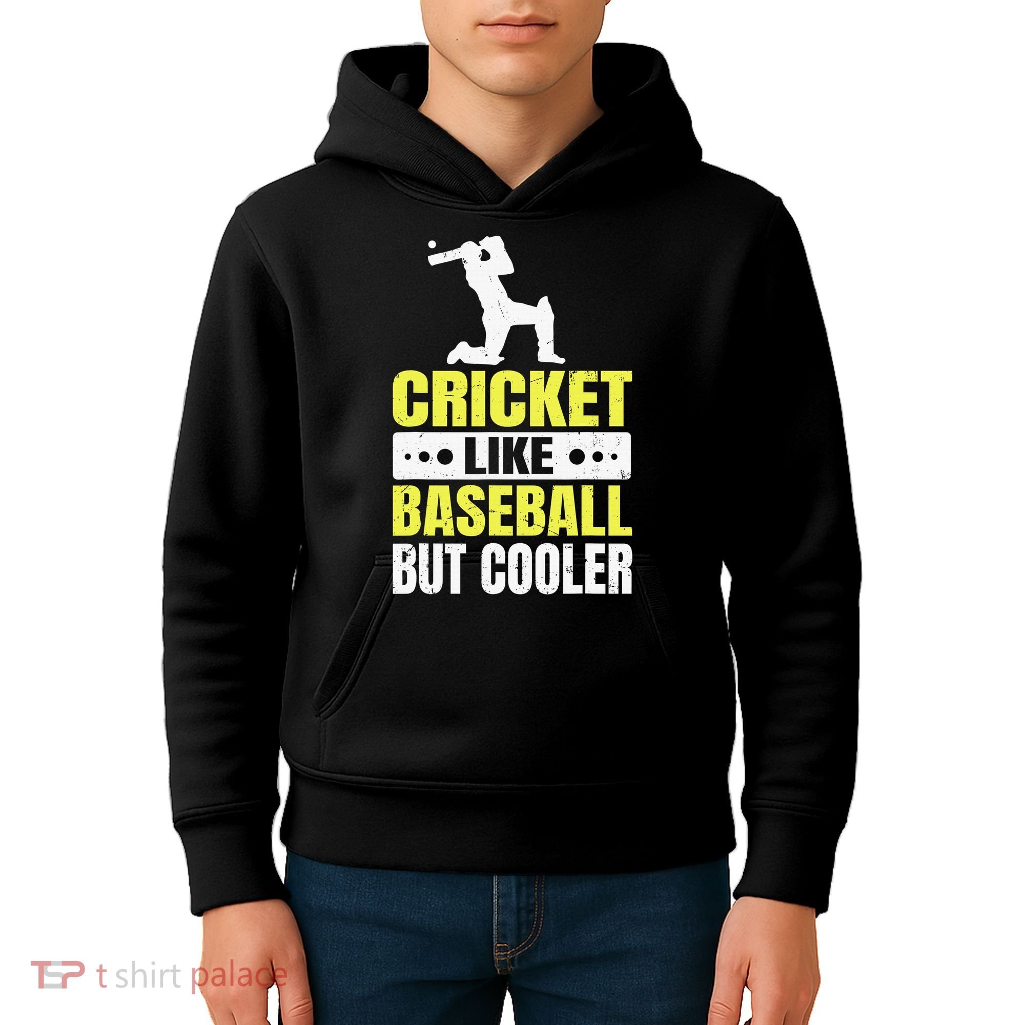 Cricket It’s Like Baseball But Cooler Funny Cricket Player Kids Hoodie