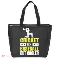 Cricket It’s Like Baseball But Cooler Funny Cricket Player Tote Bag thumb 0