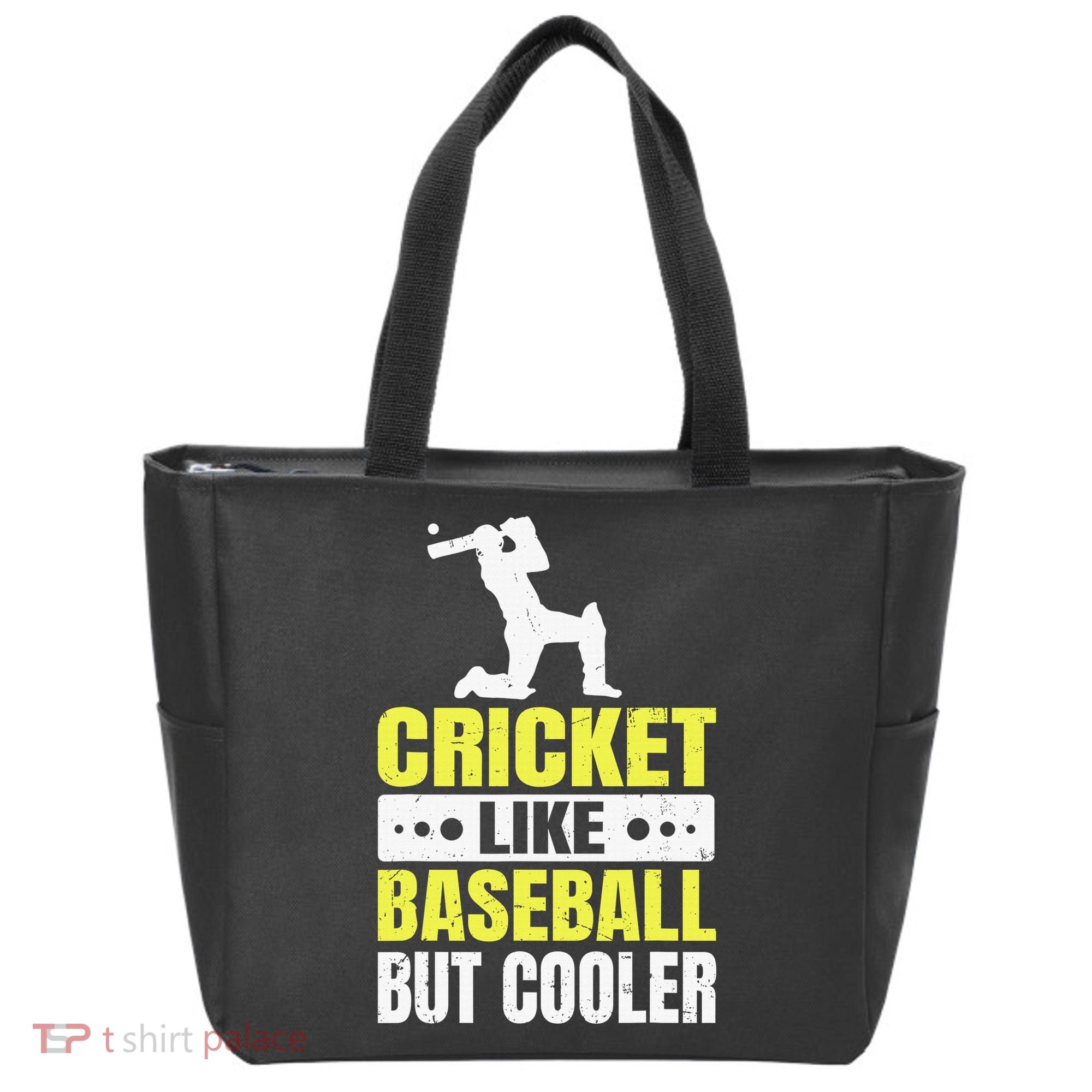 Cricket It’s Like Baseball But Cooler Funny Cricket Player Tote Bag