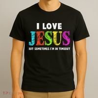 Cute I Love Jesus Christian Faith Gifts T-Shirt thumb 3