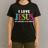 Cute I Love Jesus Christian Faith Gifts T-Shirt thumb 4