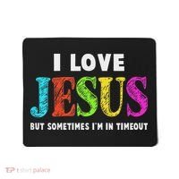 Cute I Love Jesus Christian Faith Gifts Mousepad thumb 0