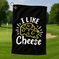 Cheese I Like Cheese Golf Towel thumb 1