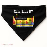 Can I Lick It Periodic Table Teacher Student  USA-Made Doggie Bandana thumb 0