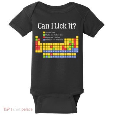 Can I Lick It Periodic Table Teacher Student  Baby Bodysuit