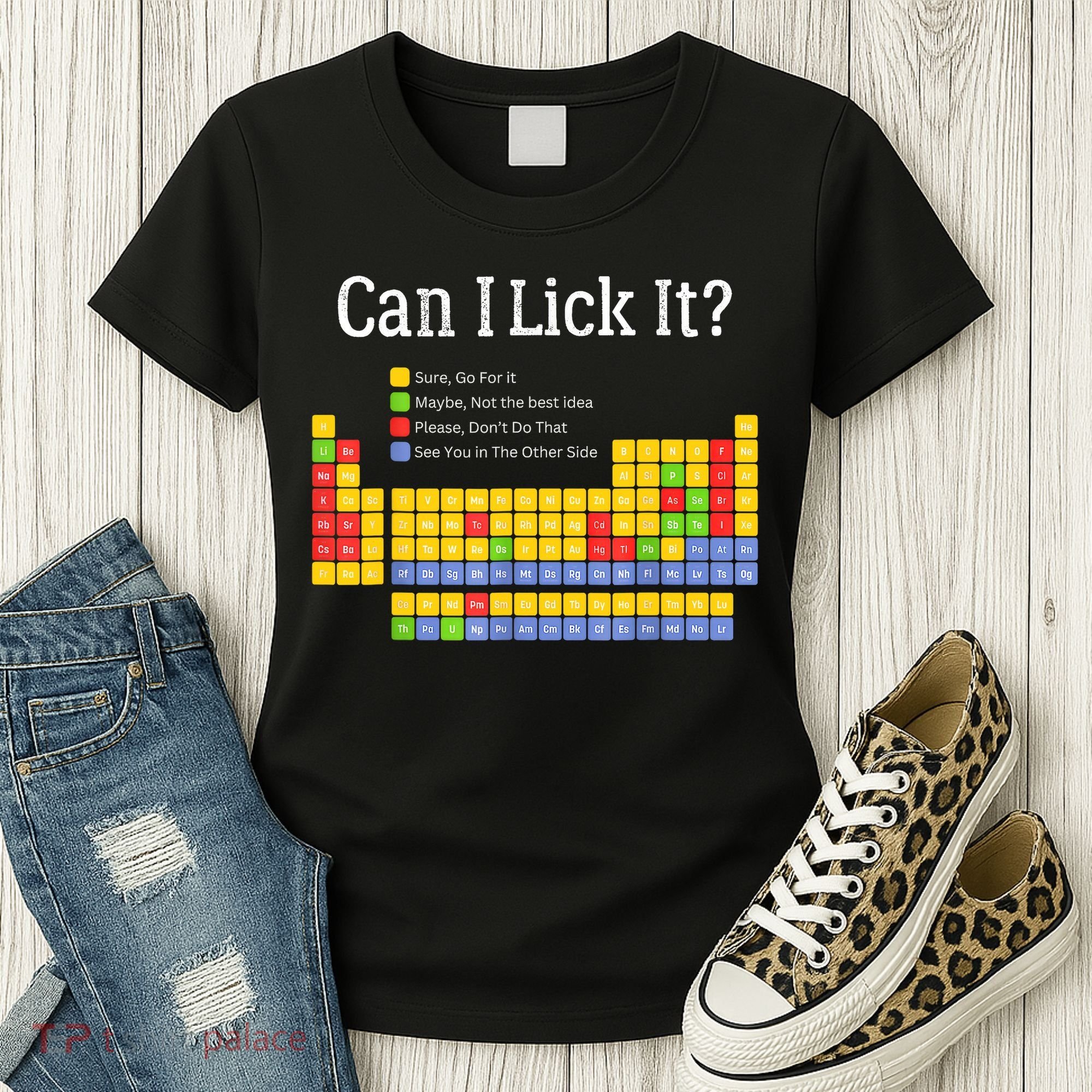 Can I Lick It Periodic Table Teacher Student  Women's T-Shirt