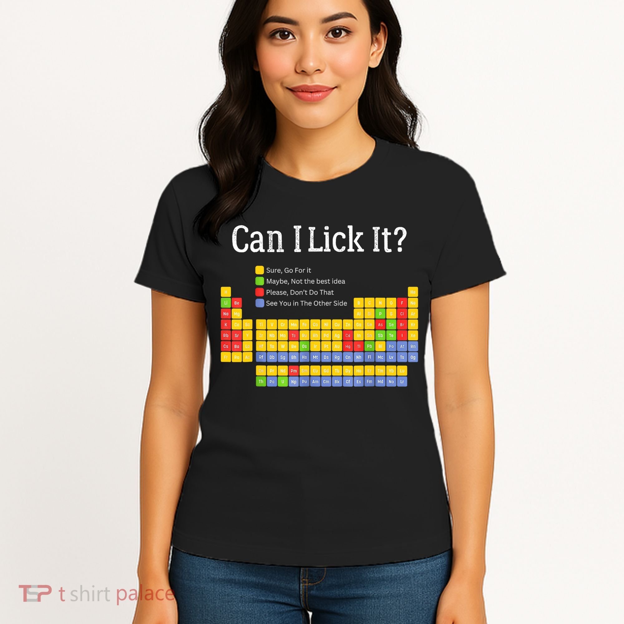 Can I Lick It Periodic Table Teacher Student  Women's T-Shirt