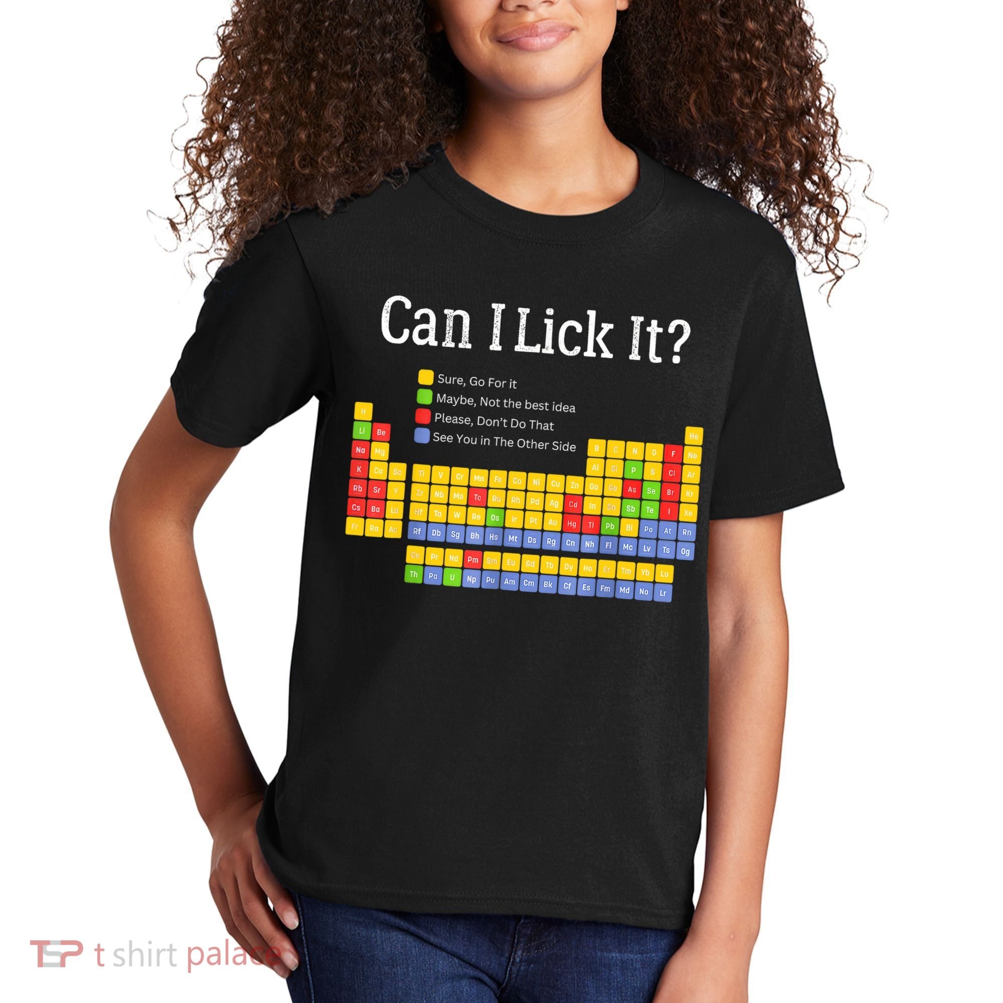 Can I Lick It Periodic Table Teacher Student  Kids T-Shirt