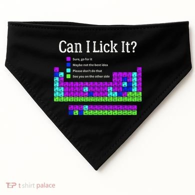 Can I Lick It Periodic Table Teacher Student USA-Made Doggie Bandana