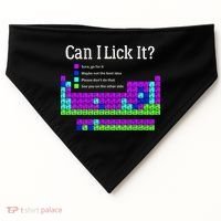 Can I Lick It Periodic Table Teacher Student USA-Made Doggie Bandana thumb 0