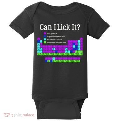 Can I Lick It Periodic Table Teacher Student Baby Bodysuit