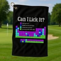 Can I Lick It Periodic Table Teacher Student Golf Towel thumb 1