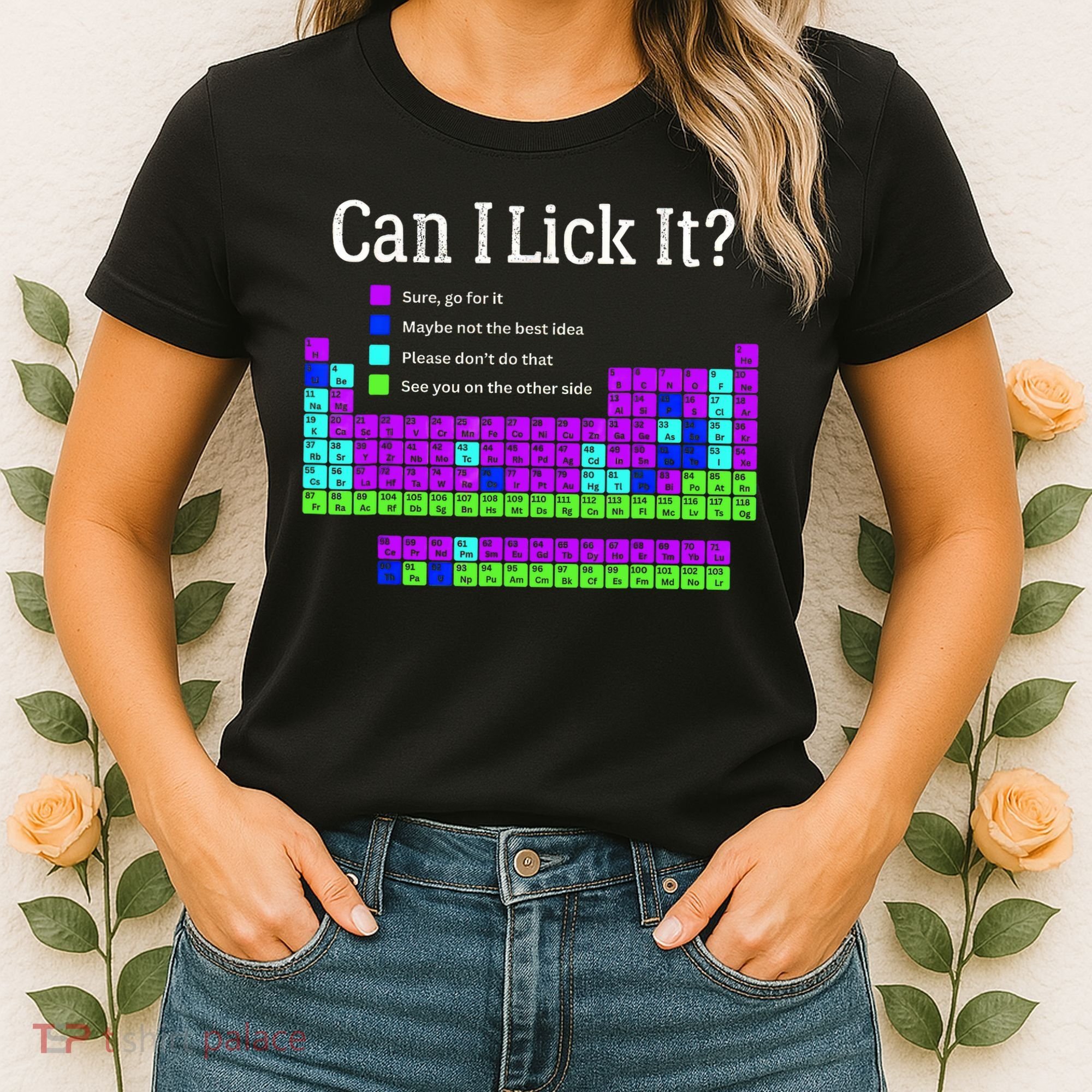 Can I Lick It Periodic Table Teacher Student Women's T-Shirt