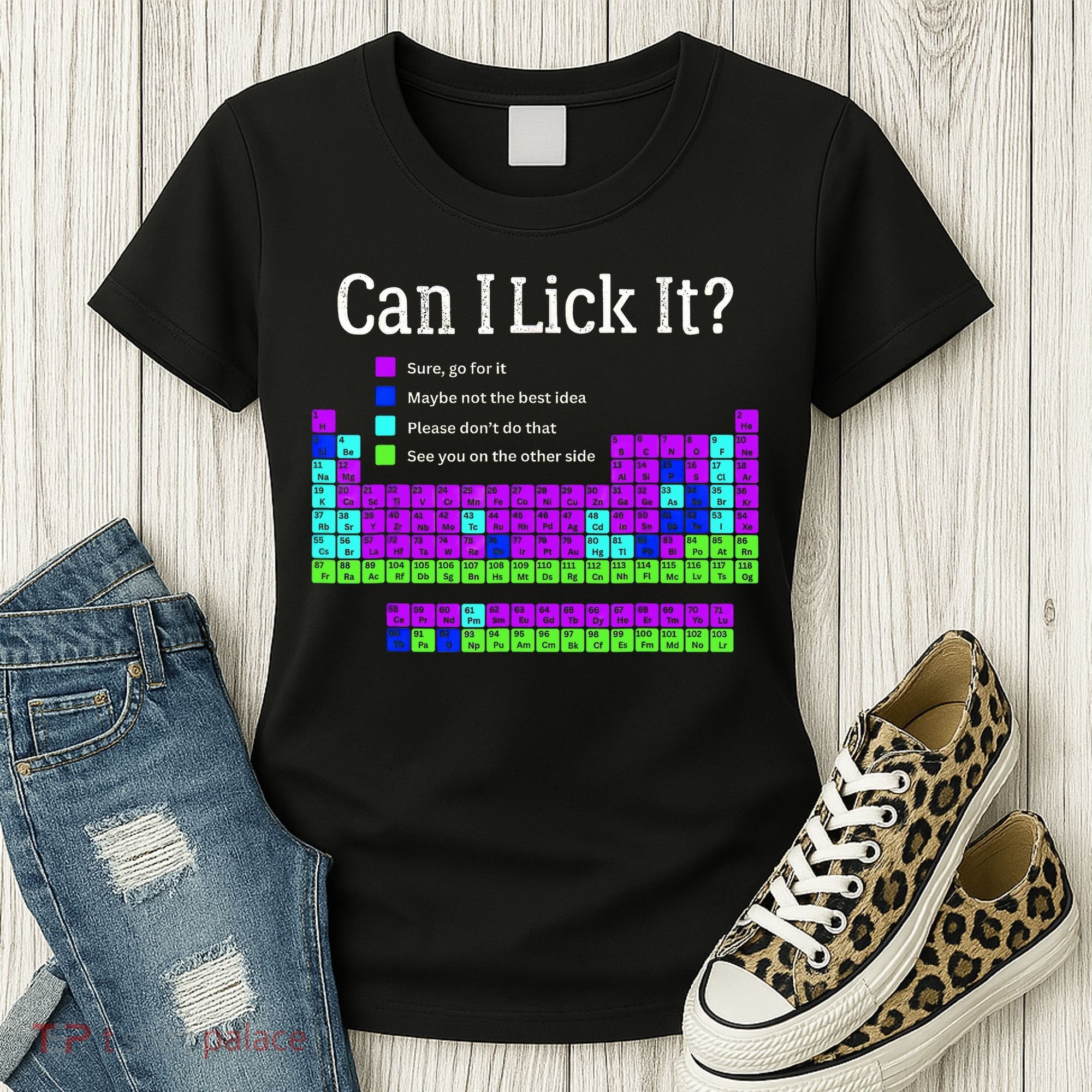 Can I Lick It Periodic Table Teacher Student Women's T-Shirt