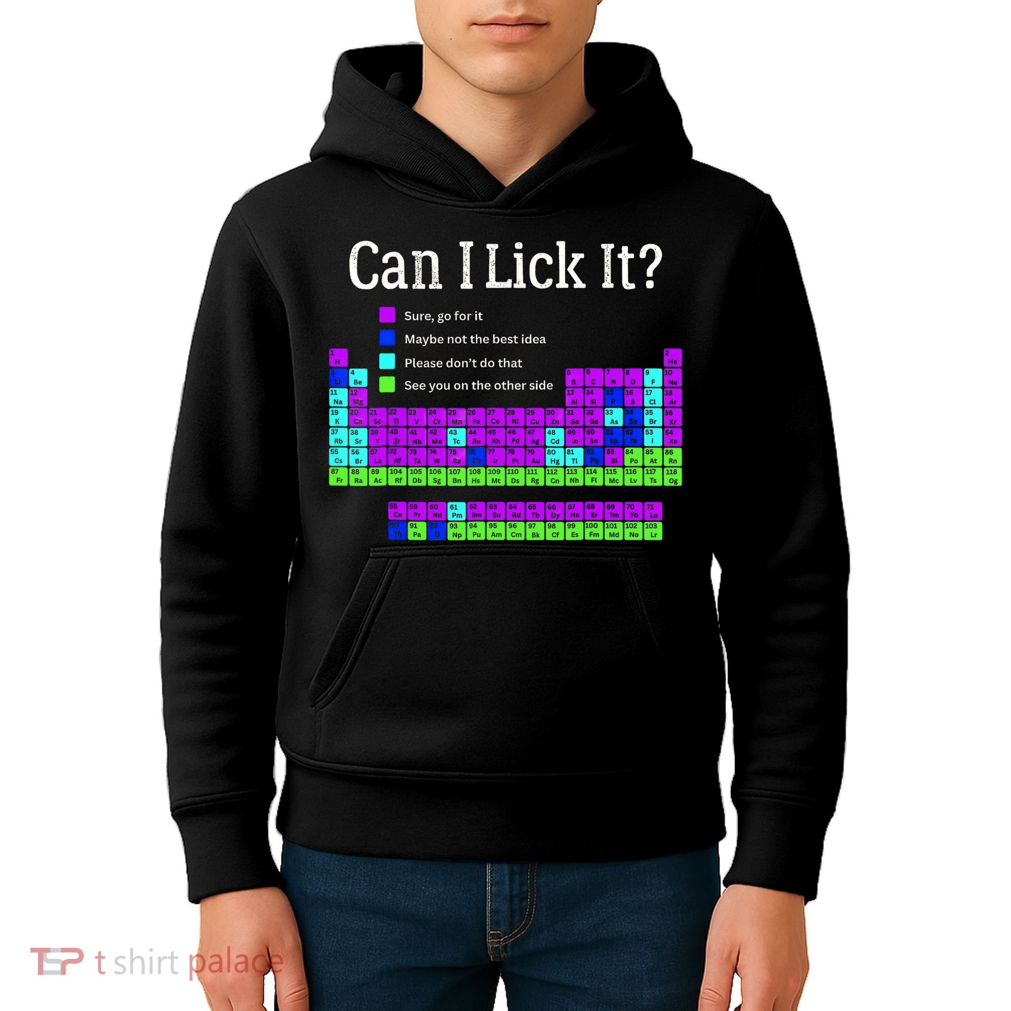 Can I Lick It Periodic Table Teacher Student Kids Hoodie
