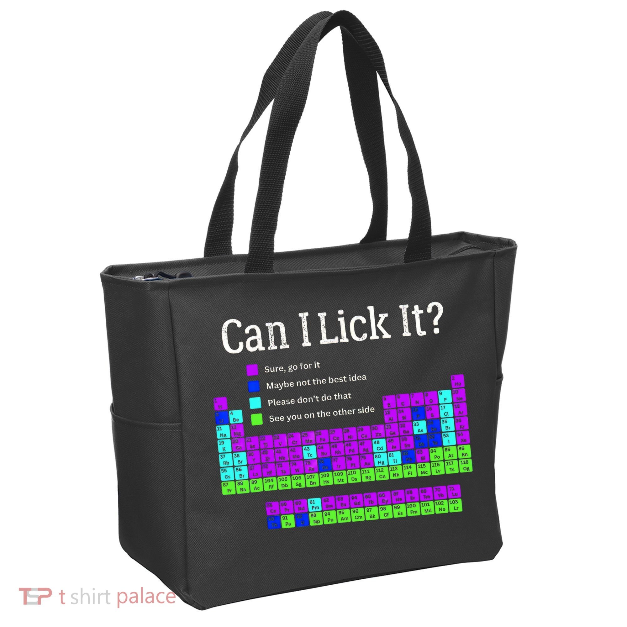 Can I Lick It Periodic Table Teacher Student Tote Bag
