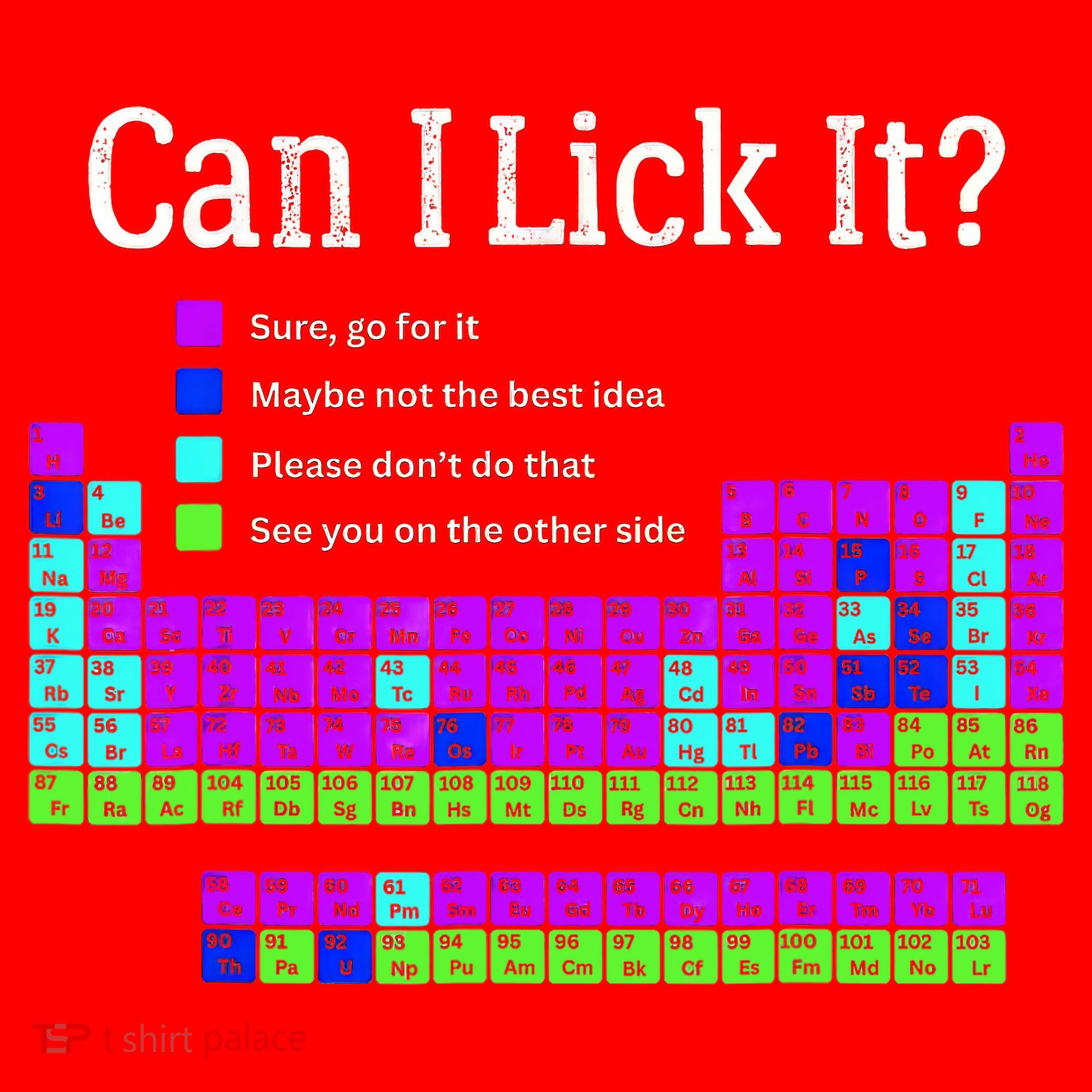 Can I Lick It Periodic Table Teacher Student Santa Hat