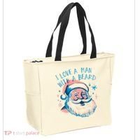 Christmas I Love A Man With A Beard Tote Bag thumb 2