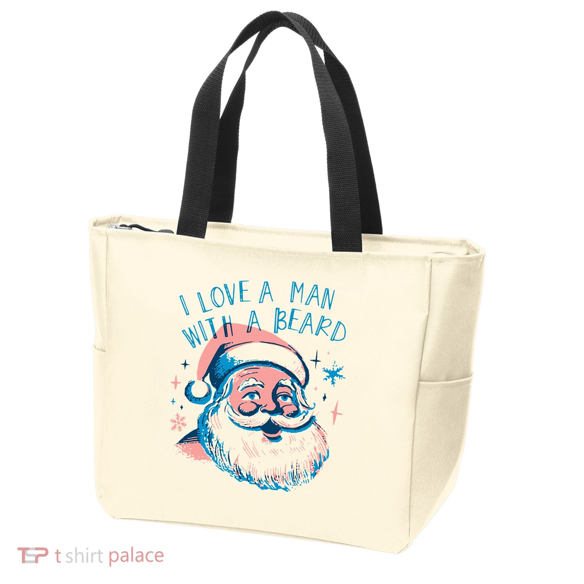 Christmas I Love A Man With A Beard Tote Bag
