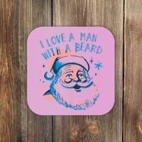 Christmas I Love A Man With A Beard Coaster thumb 0