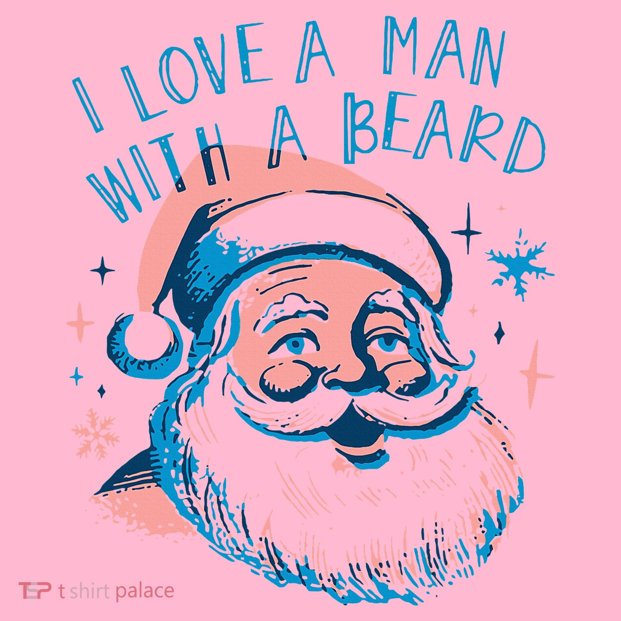 Christmas I Love A Man With A Beard Coaster