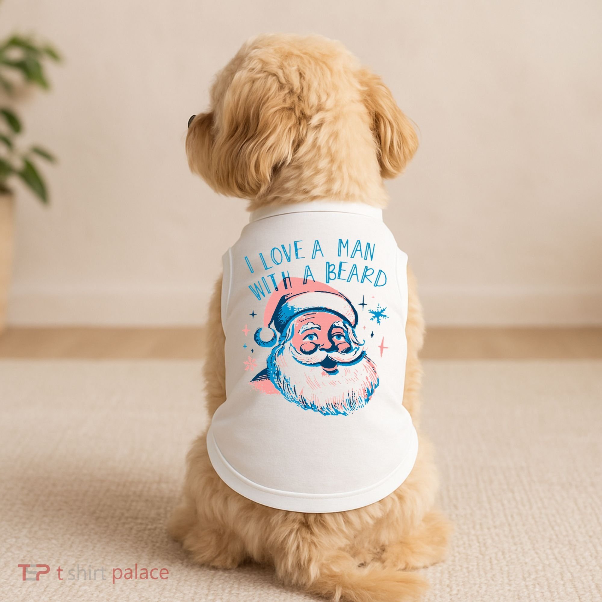 Christmas I Love A Man With A Beard Doggie Tank