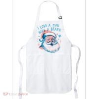Christmas I Love A Man With A Beard Apron thumb 0