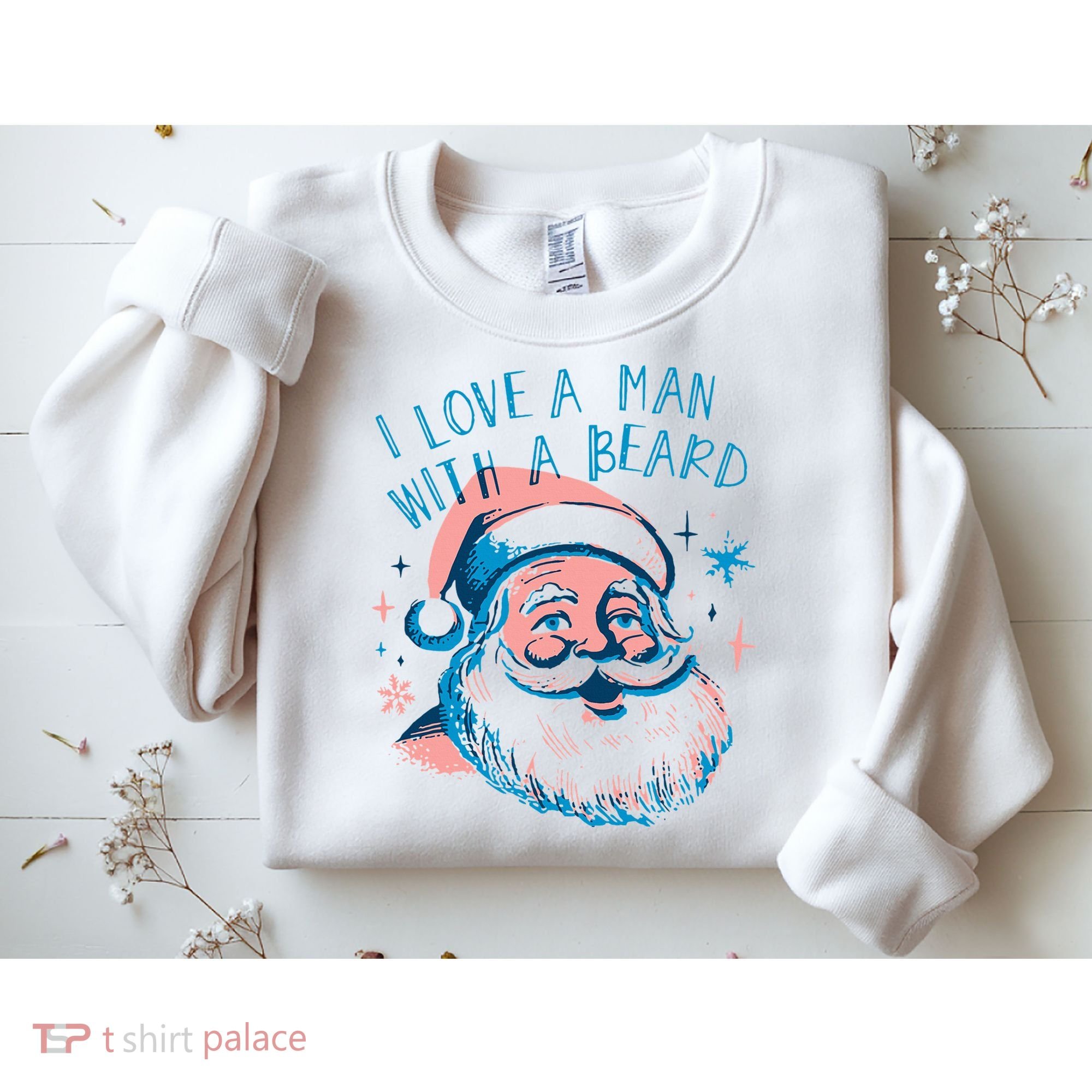 Christmas I Love A Man With A Beard Sweatshirt