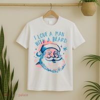 Christmas I Love A Man With A Beard T-Shirt thumb 2
