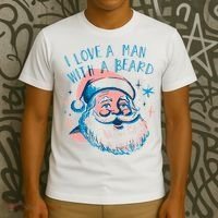 Christmas I Love A Man With A Beard T-Shirt thumb 3