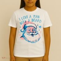 Christmas I Love A Man With A Beard T-Shirt thumb 4