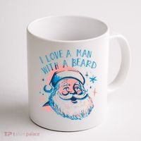 Christmas I Love A Man With A Beard Coffee Mug thumb 1