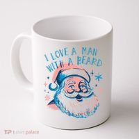 Christmas I Love A Man With A Beard Coffee Mug thumb 0