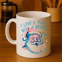 Christmas I Love A Man With A Beard Coffee Mug thumb 4