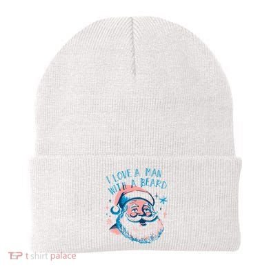 Christmas I Love A Man With A Beard Beanie