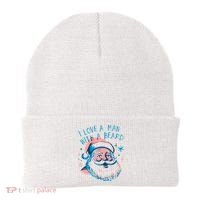 Christmas I Love A Man With A Beard Beanie thumb 0