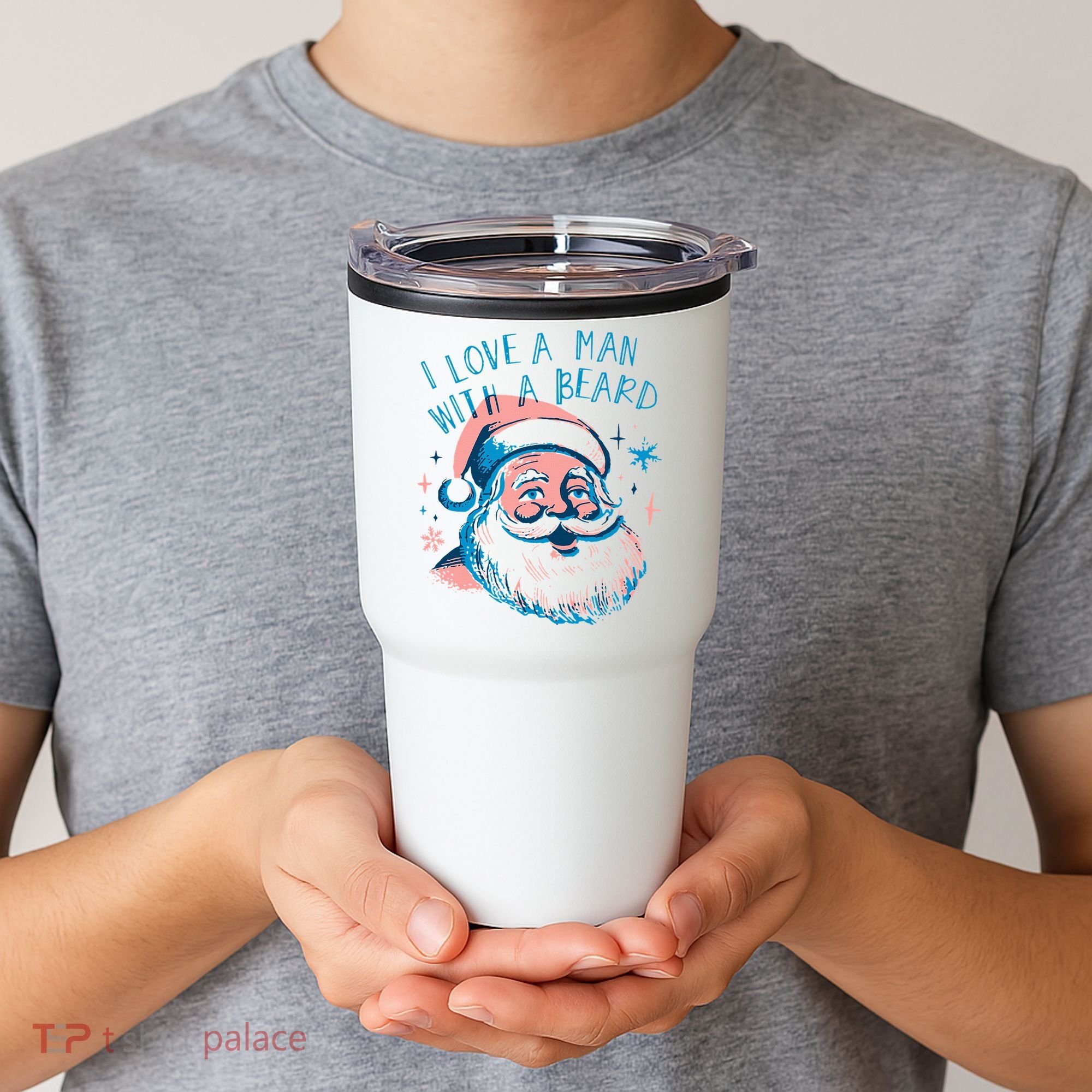 Christmas I Love A Man With A Beard Tumbler