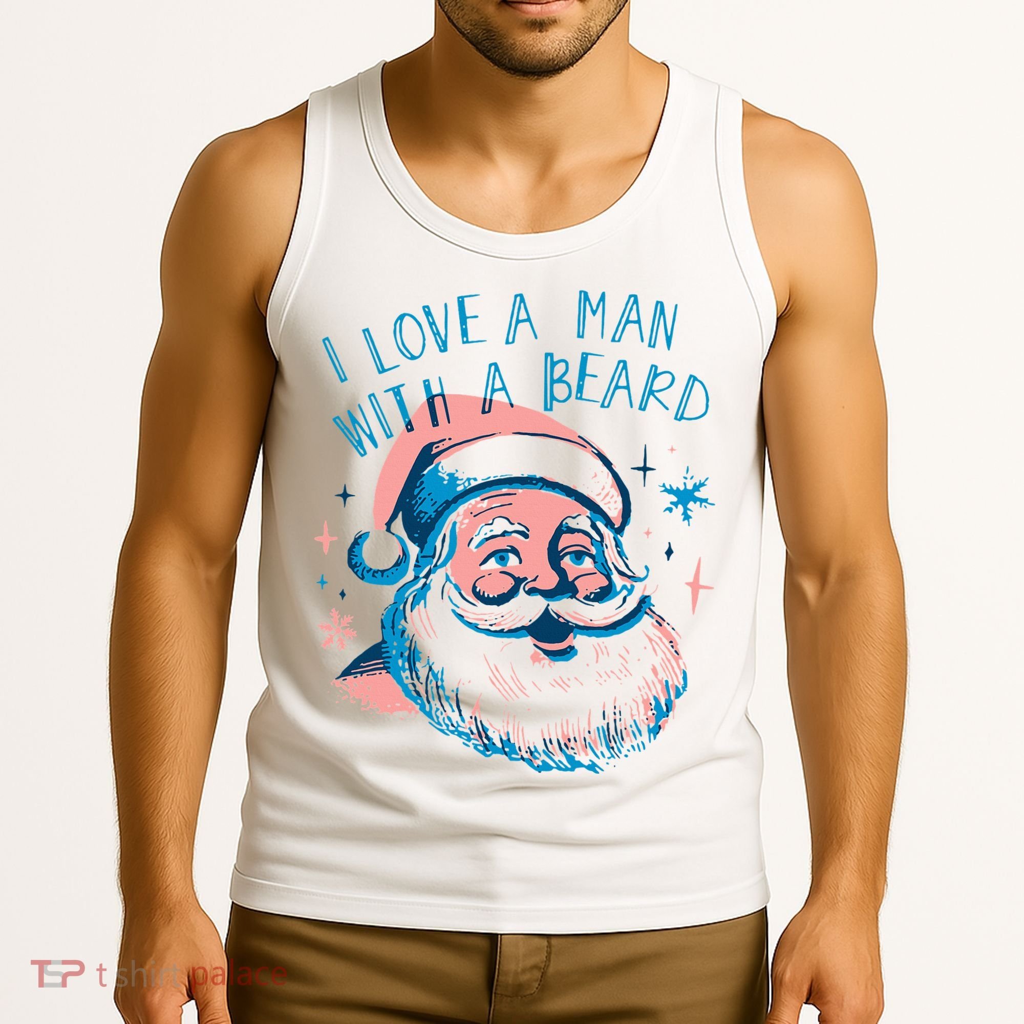 Christmas I Love A Man With A Beard Tank Top