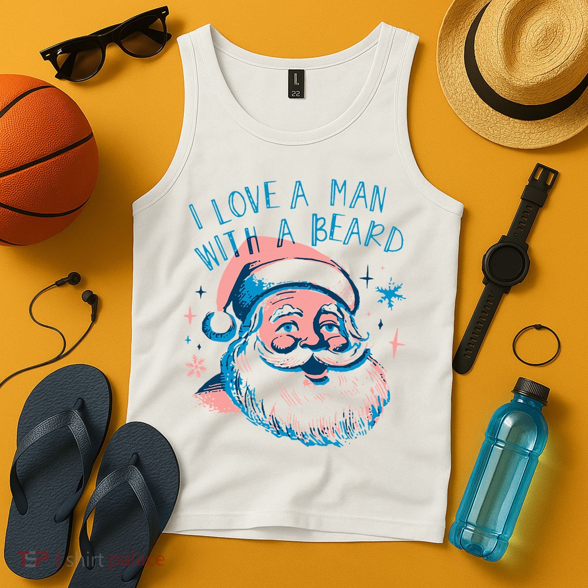 Christmas I Love A Man With A Beard Tank Top