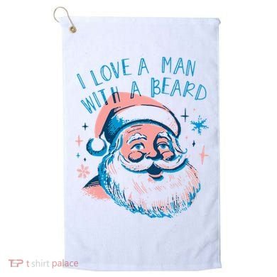 Christmas I Love A Man With A Beard Golf Towel